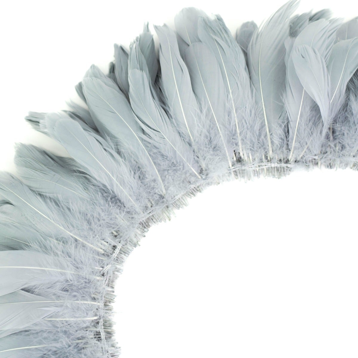 Goose Nagorie Dyed Feathers -Silver