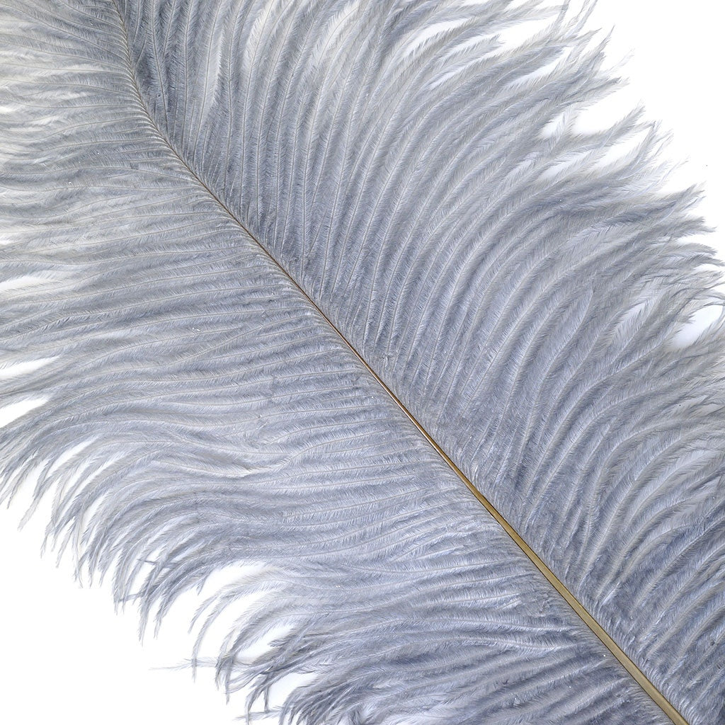 Ostrich Feathers 13-16" Drabs - Silver