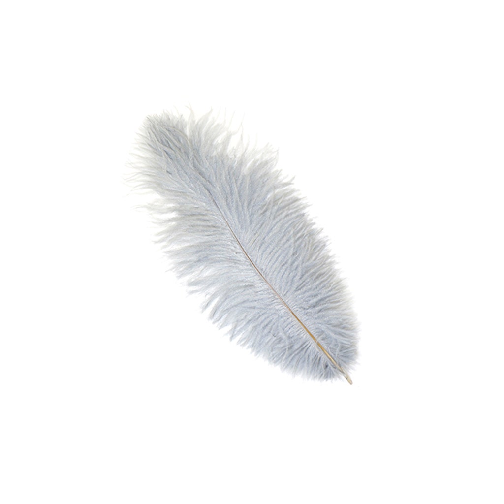 Ostrich Feathers 13-16" Drabs - Silver