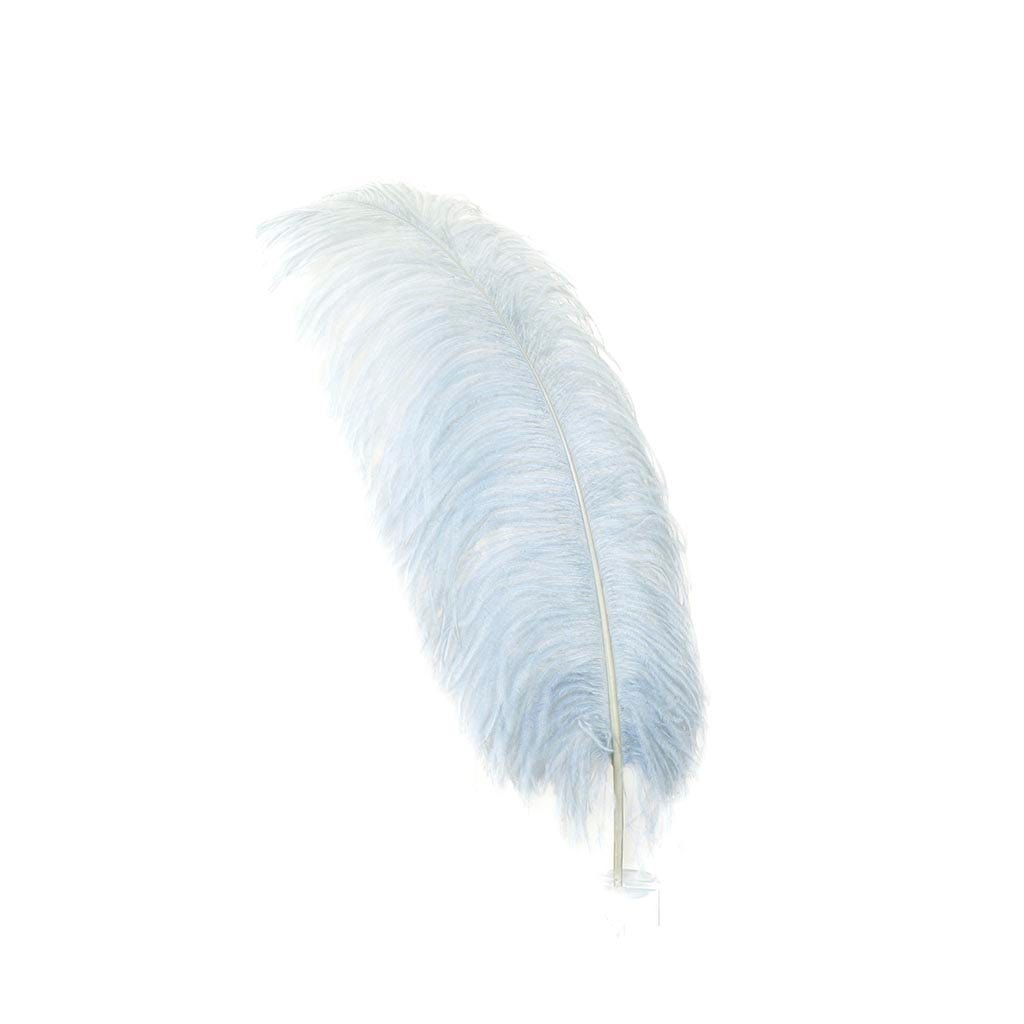 Large Ostrich Feathers - 20-25" Prime Femina Plumes - Silver