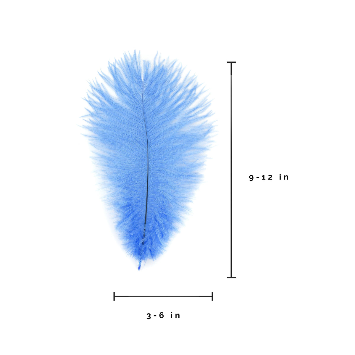 Ostrich Feathers 9-12" Drabs - Sky