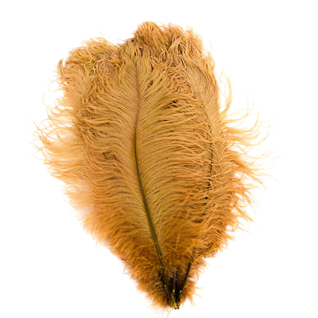 Large Ostrich Feathers - 17"+ Drabs - Toasted Almond