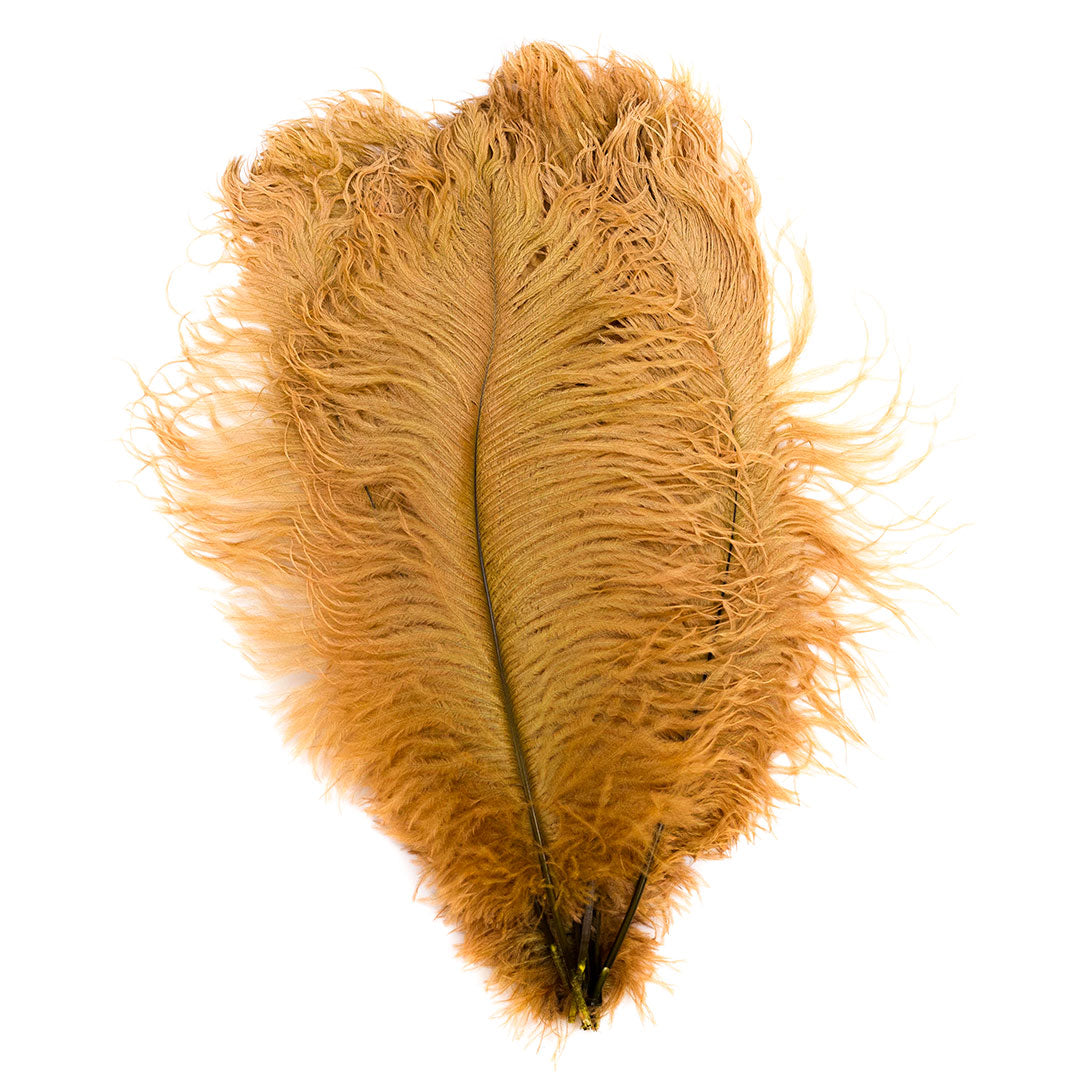 Large Ostrich Feathers - 17"+ Drabs - Toasted Almond