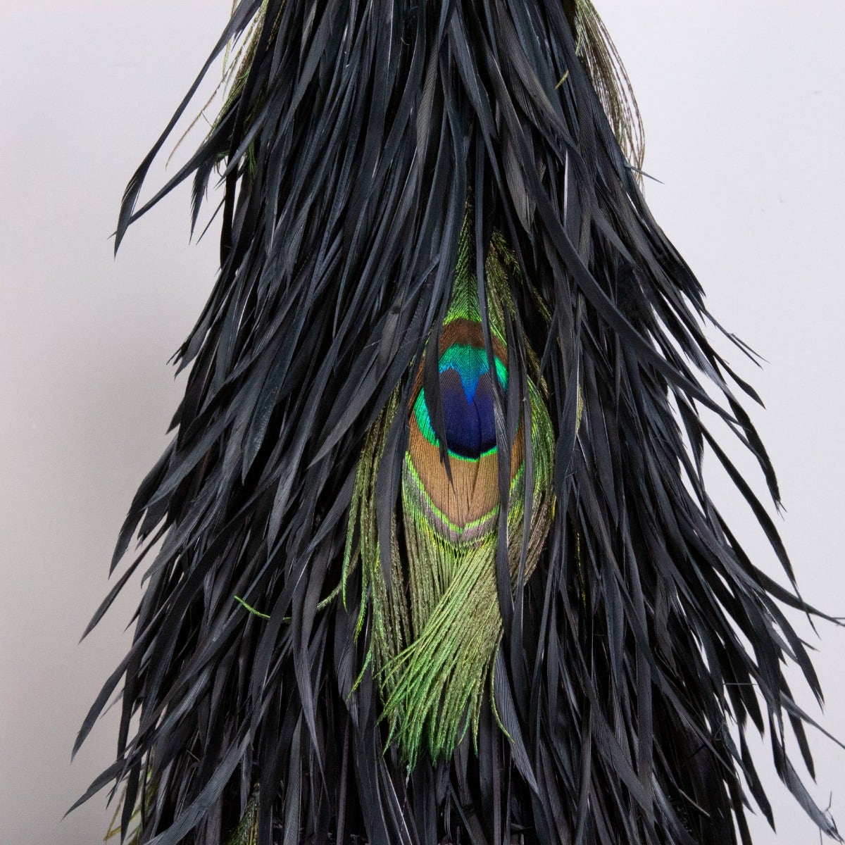 Goose Biot Tree Sleeve 18 Inches Black w/Peacock Eyes On felt with Cardboard insert