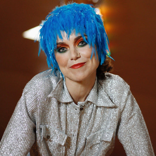 Hackle Feather Wig-Solid - Dark Turquoise