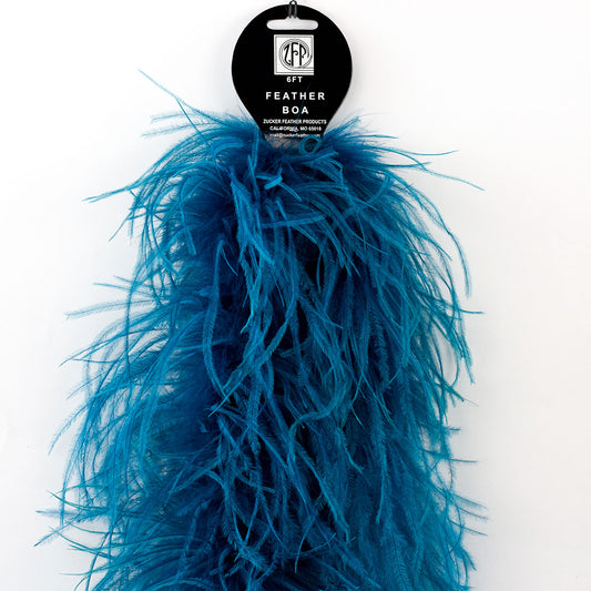 Peacock Blue 2 Ply Ostrich Feather Boa