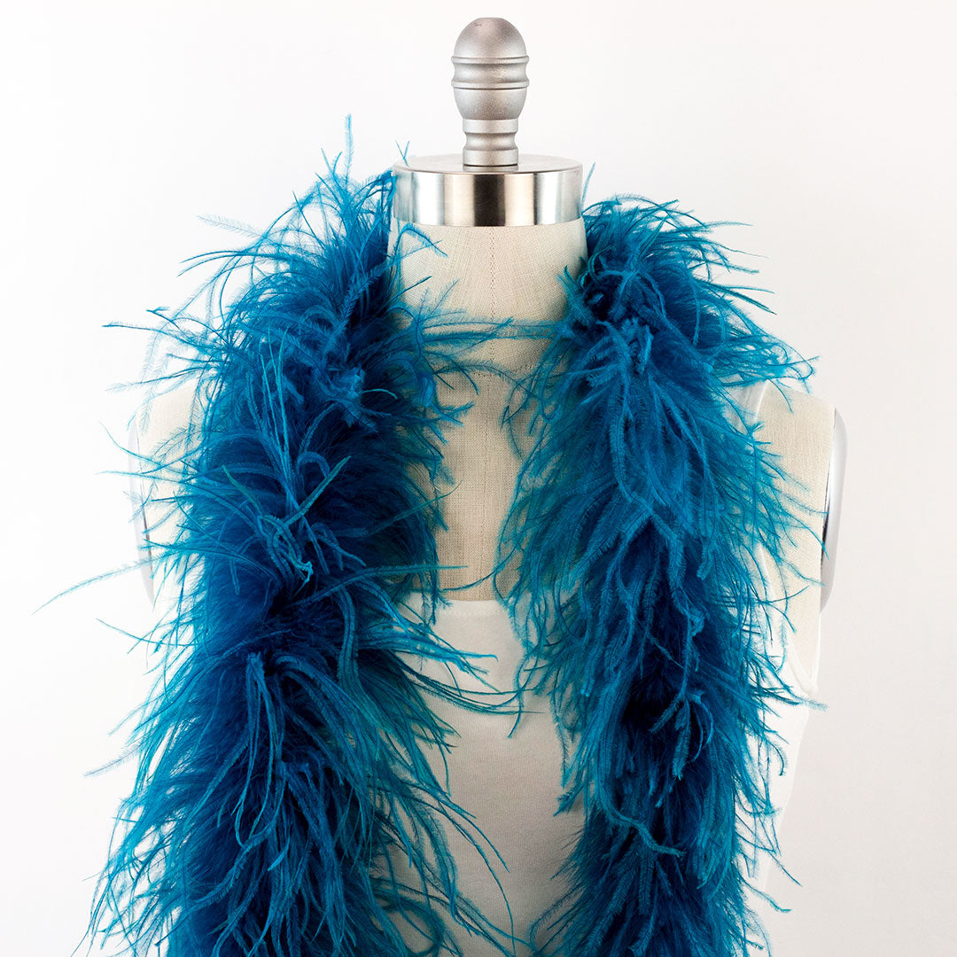 Peacock Blue 2 Ply Ostrich Feather Boa