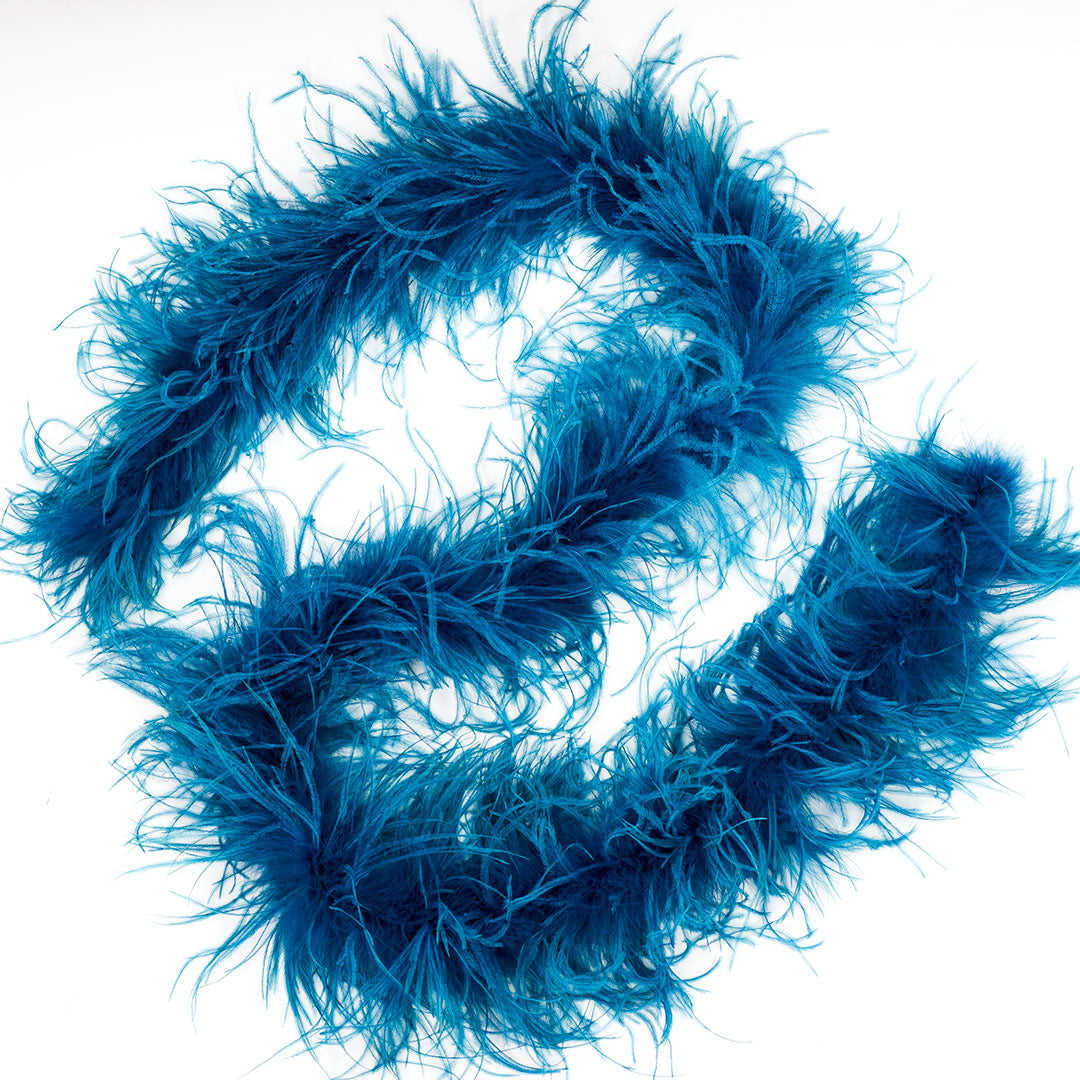 Peacock Blue 2 Ply Ostrich Feather Boa