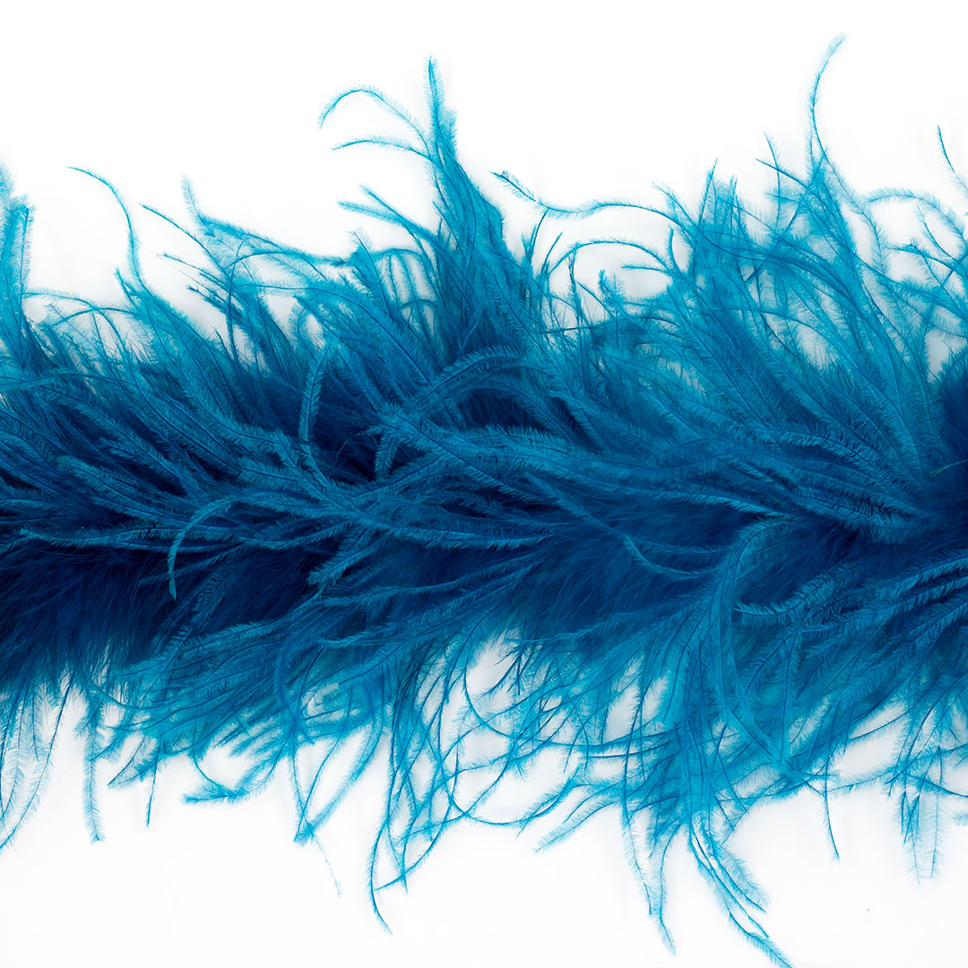 Peacock Blue 2 Ply Ostrich Feather Boa