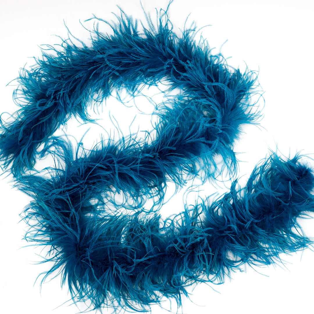Peacock Blue 2 Ply Ostrich Feather Boa