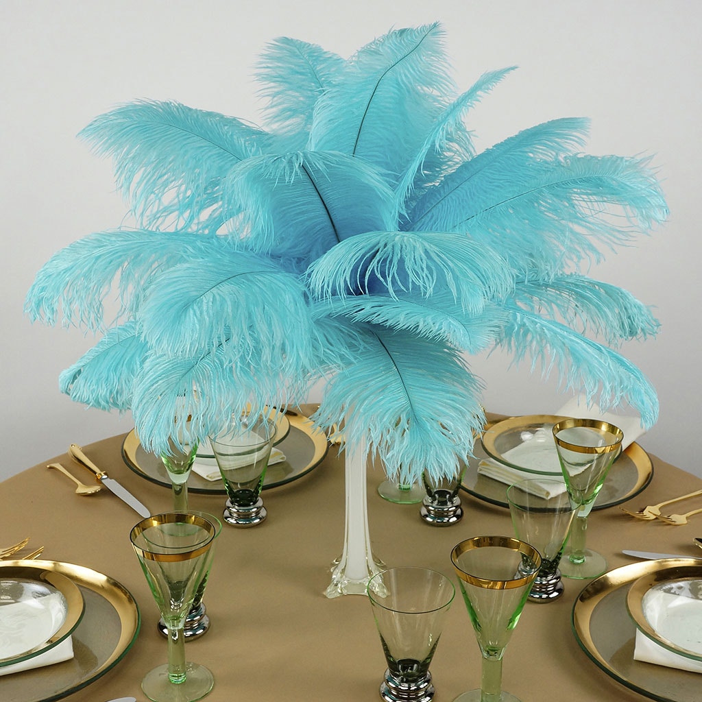 Ostrich Feathers 13-16" Drabs - Light Turquoise