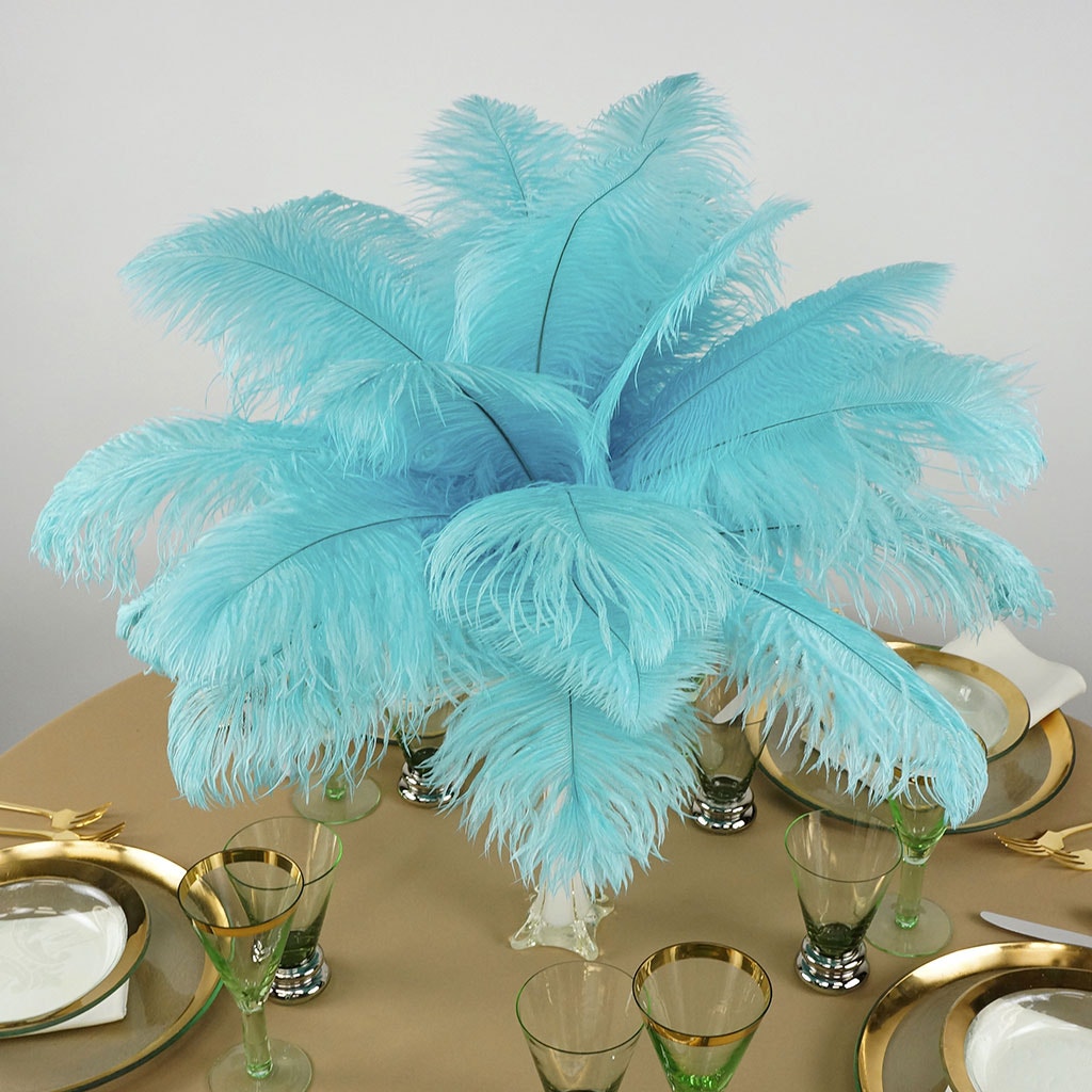 Ostrich Feathers 13-16" Drabs - Light Turquoise