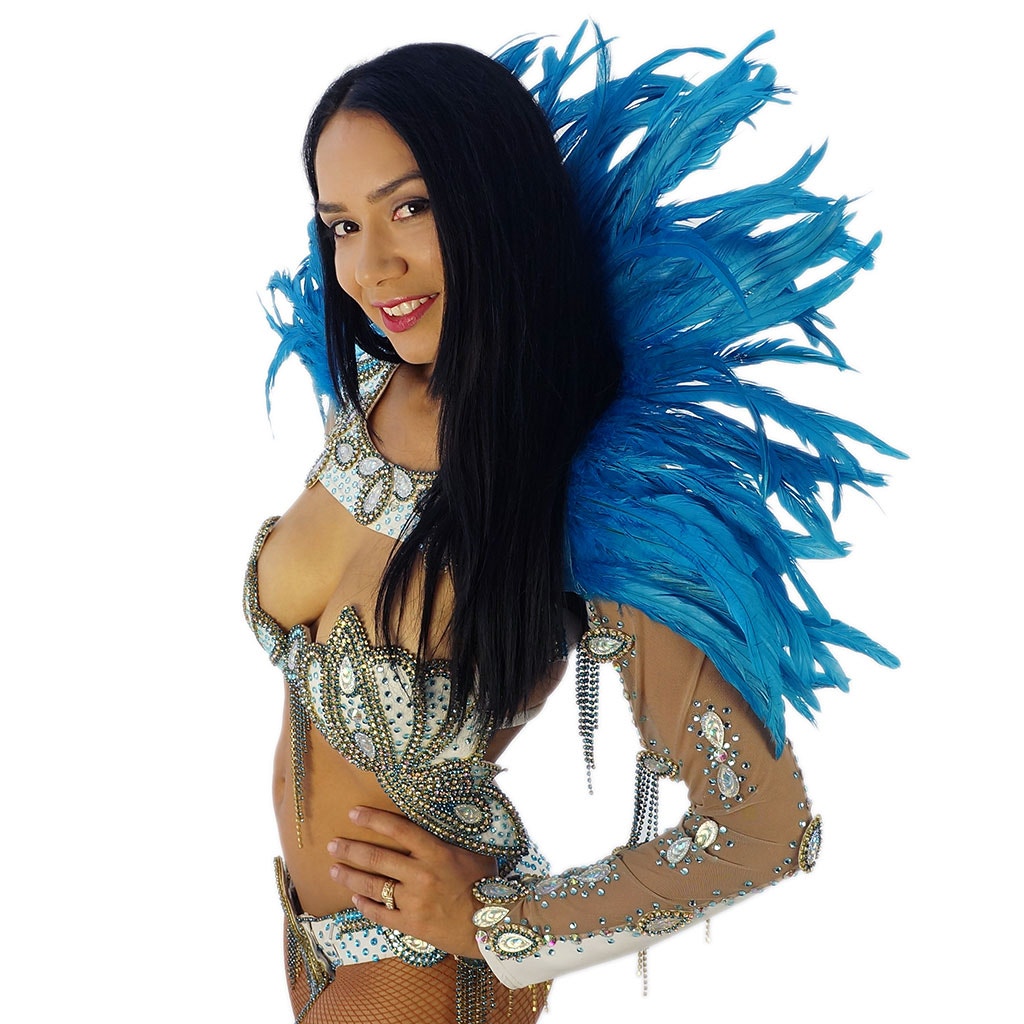 Carnival Feather Collar - Dark Turquoise