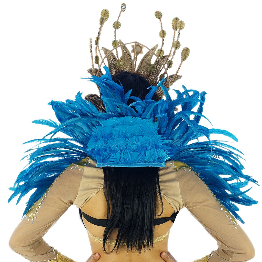 Carnival Feather Collar - Dark Turquoise
