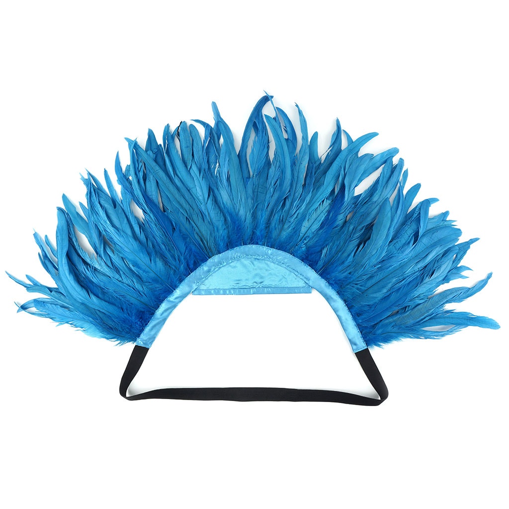 Carnival Feather Collar - Dark Turquoise