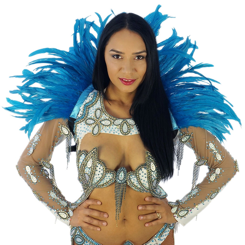 Carnival Feather Collar - Dark Turquoise