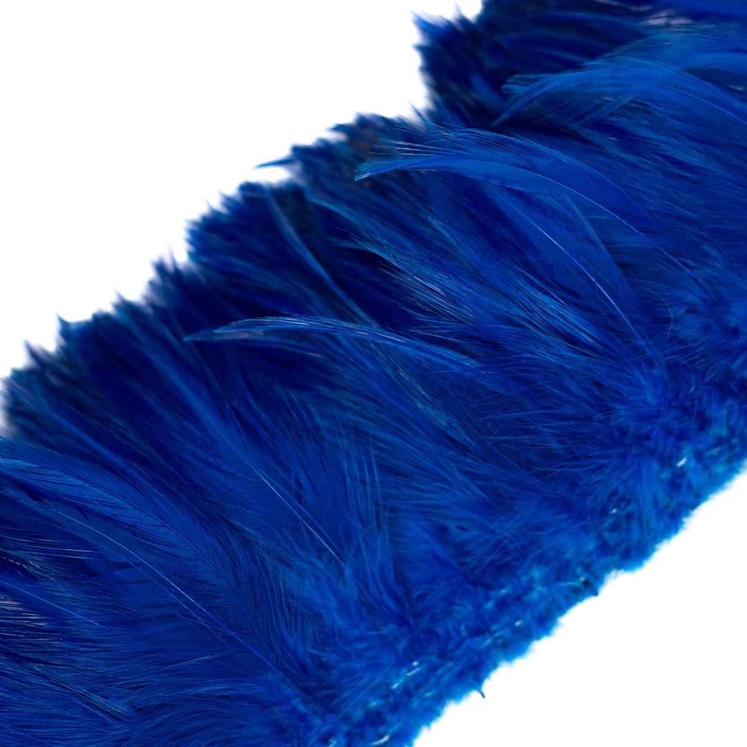 Bulk Rooster Hackle Feathers - White Dyed Dark Turquoise
