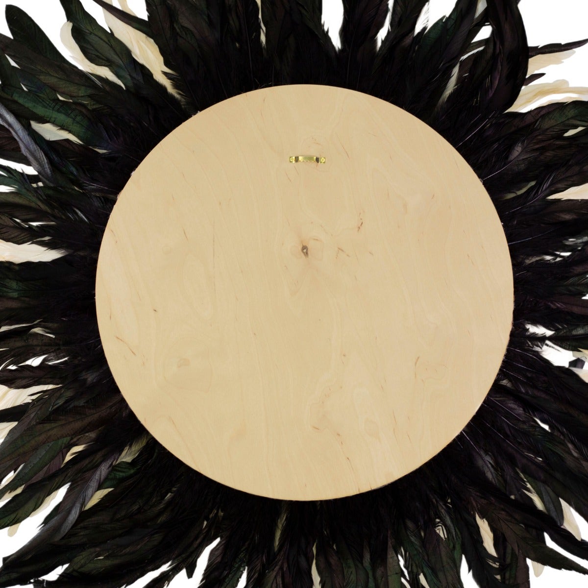 Black and Beige Feather Wall Art Hat