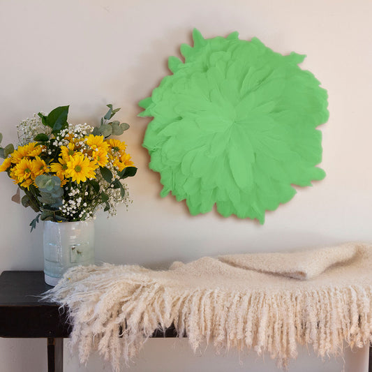 African JuJu Hats Feather Wall Art - Small - Apple