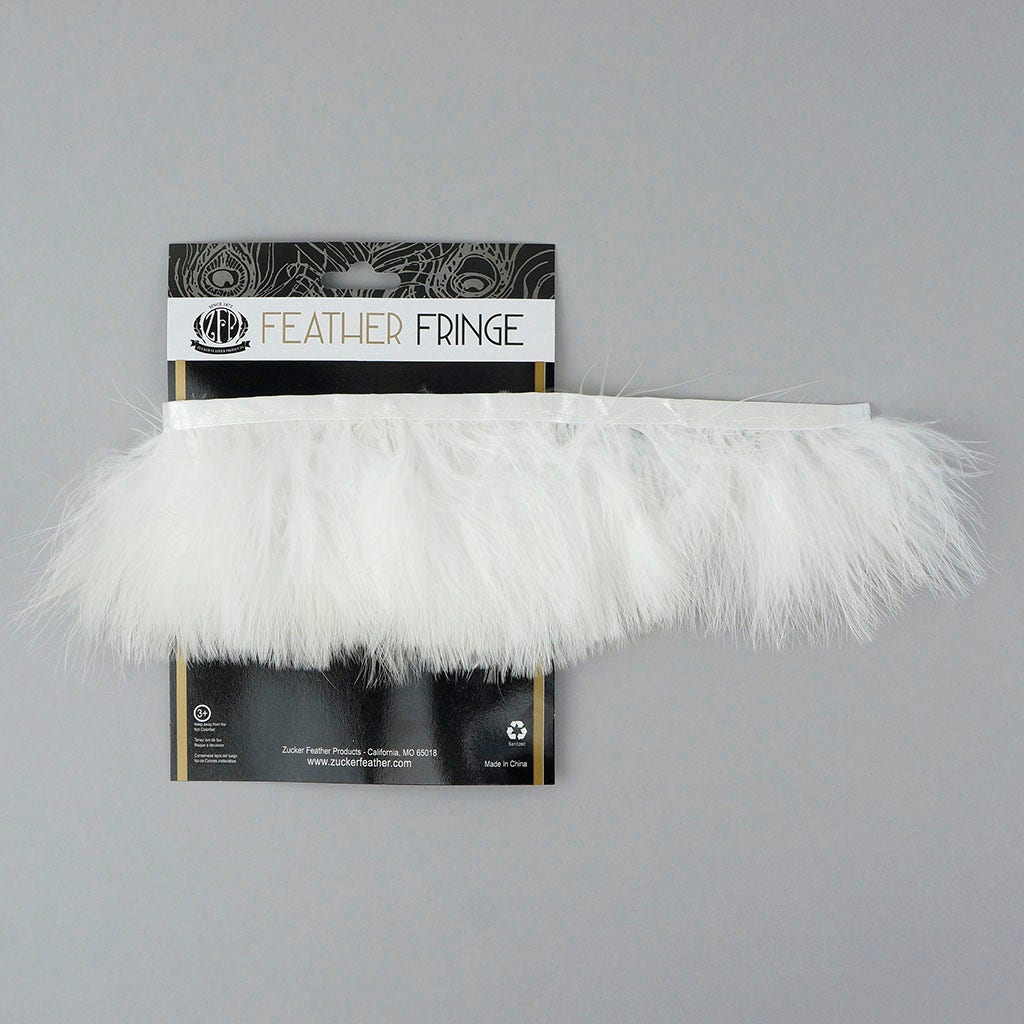 Marabou Feather Fringe White