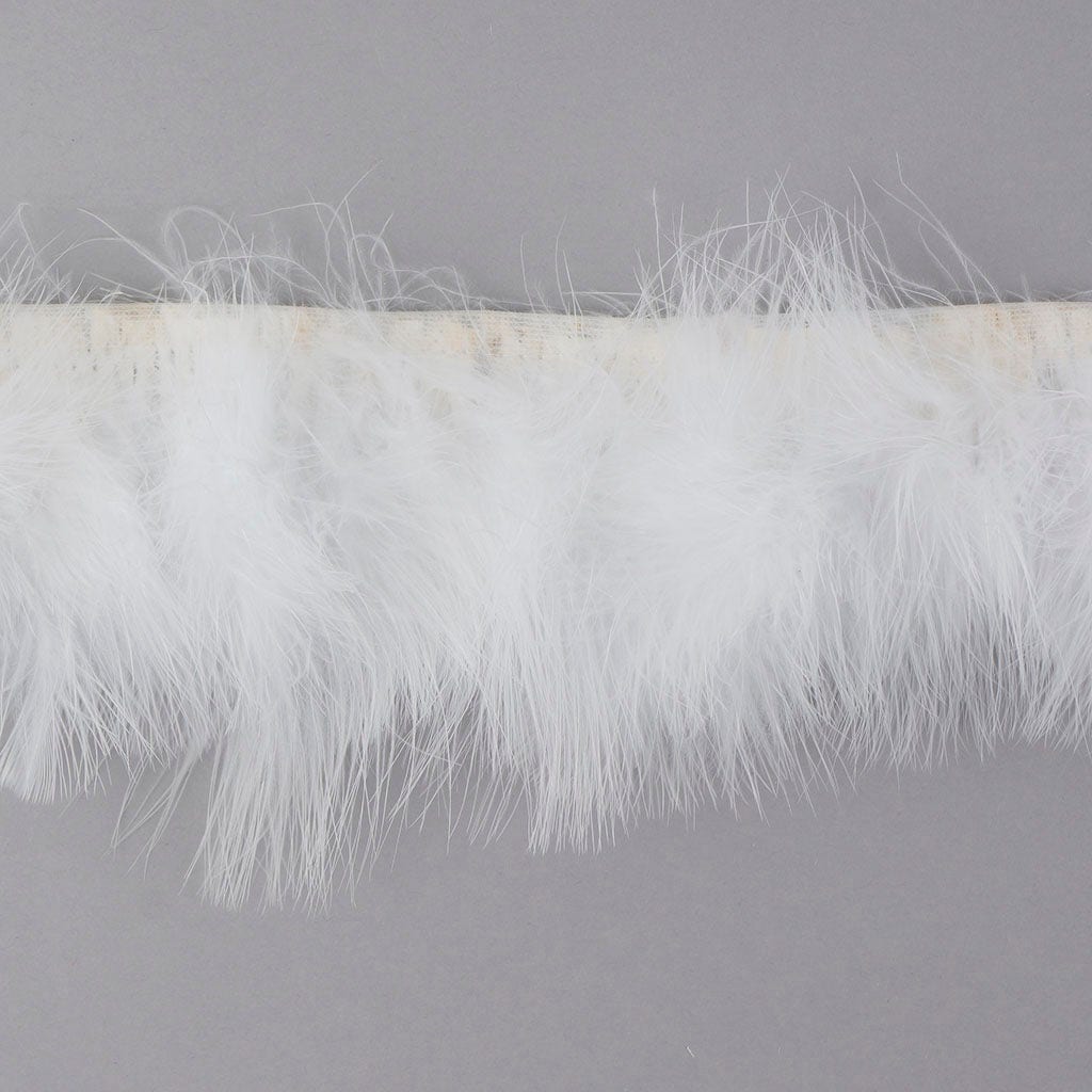 Marabou Feather Fringe White