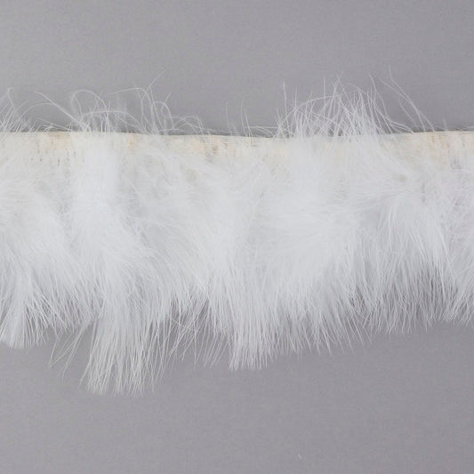 Marabou Feather Fringe White