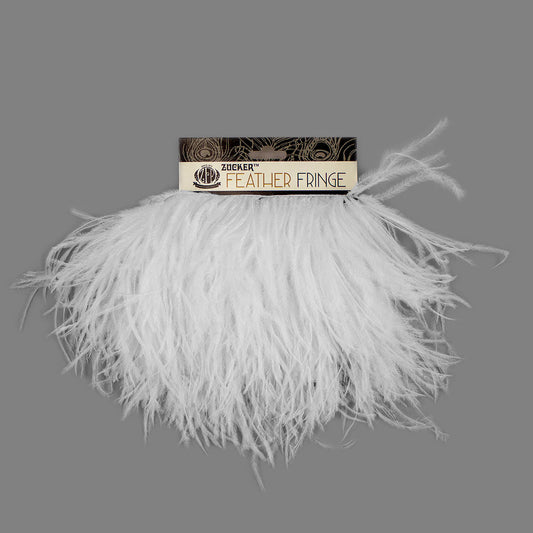 Fringe Trim | Ostrich Feathers 5-5½” | White | 2 Yard 2 Ply