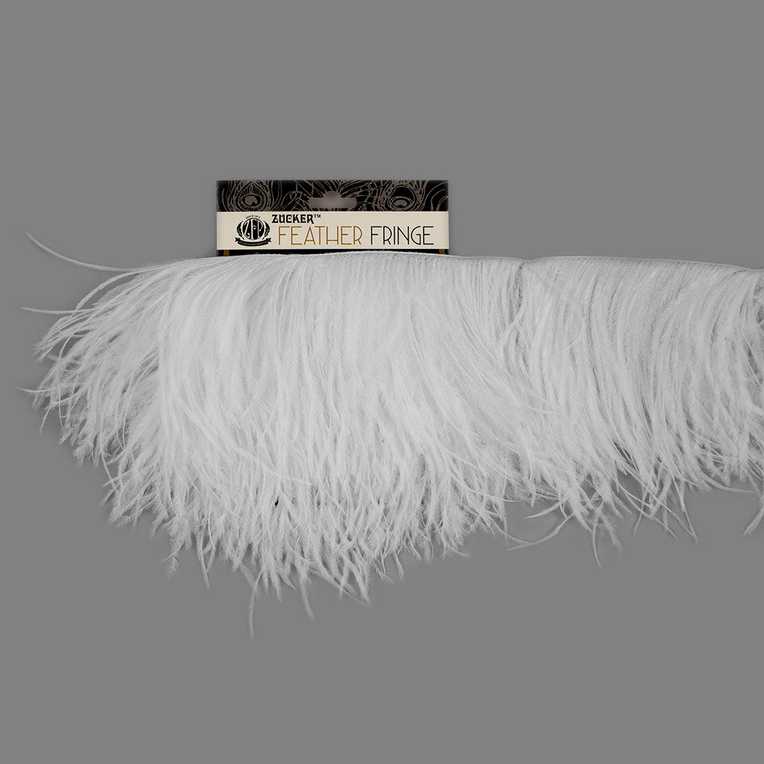Fringe Trim | Ostrich Feathers 5-5½” | White | 2 Yard 2 Ply