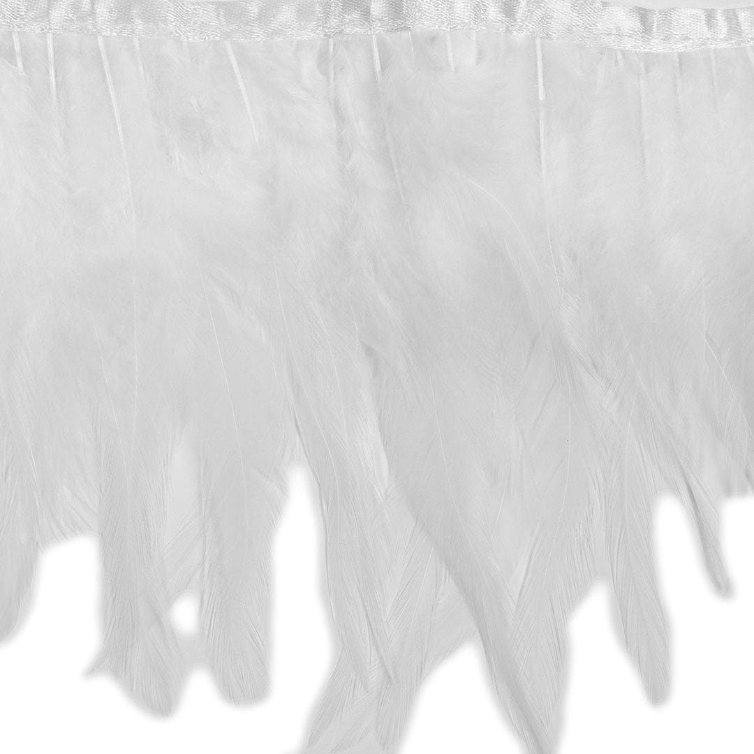 Rooster Saddle Fringe on Bias 6-8" x 1 YD-White