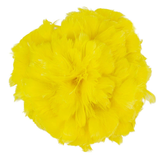 Strung Goose Coquille Feathers 3-4" -- 1/4 lb-Pineapple