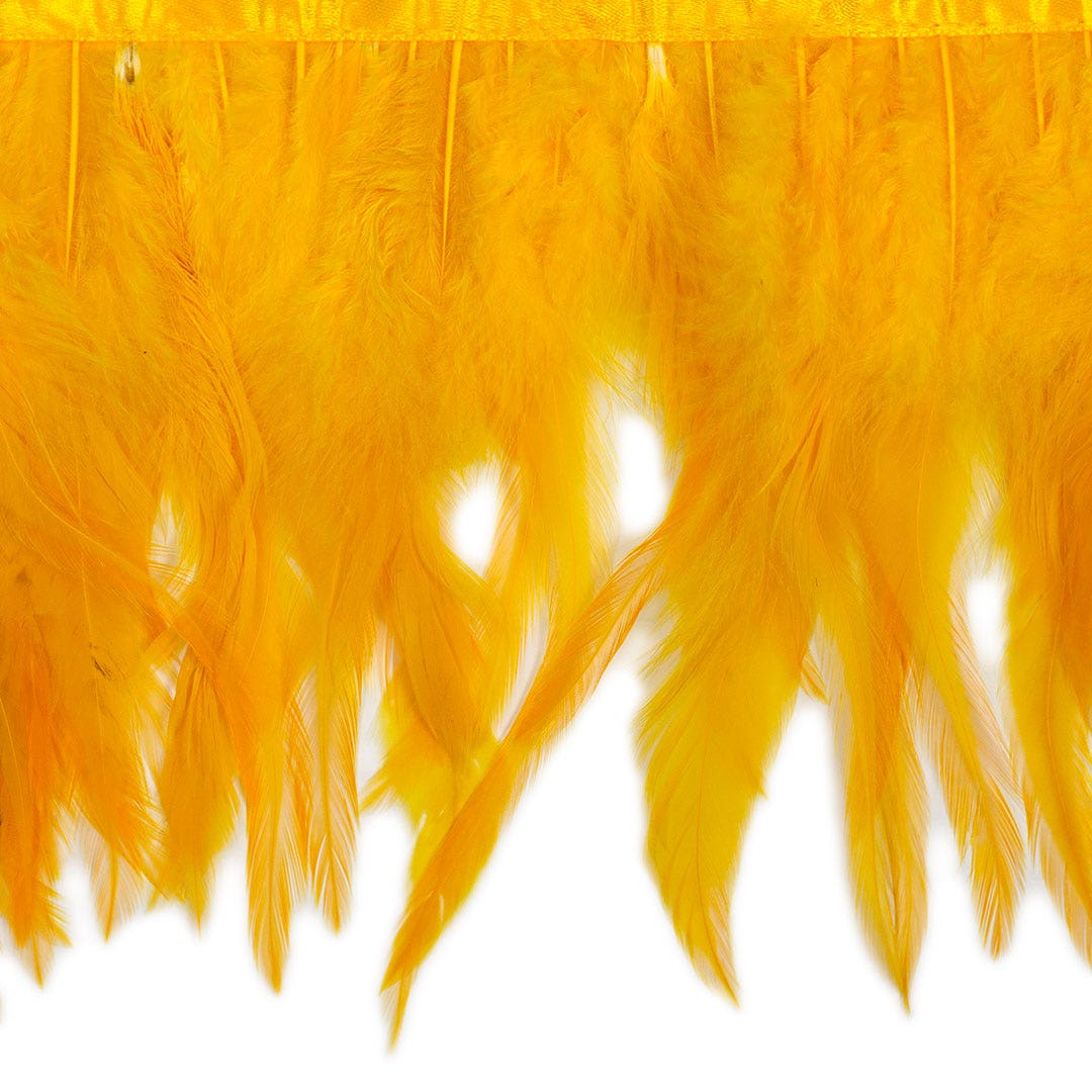 Rooster Saddle Fringe on Bias 6-8" x 1 YD-Gold