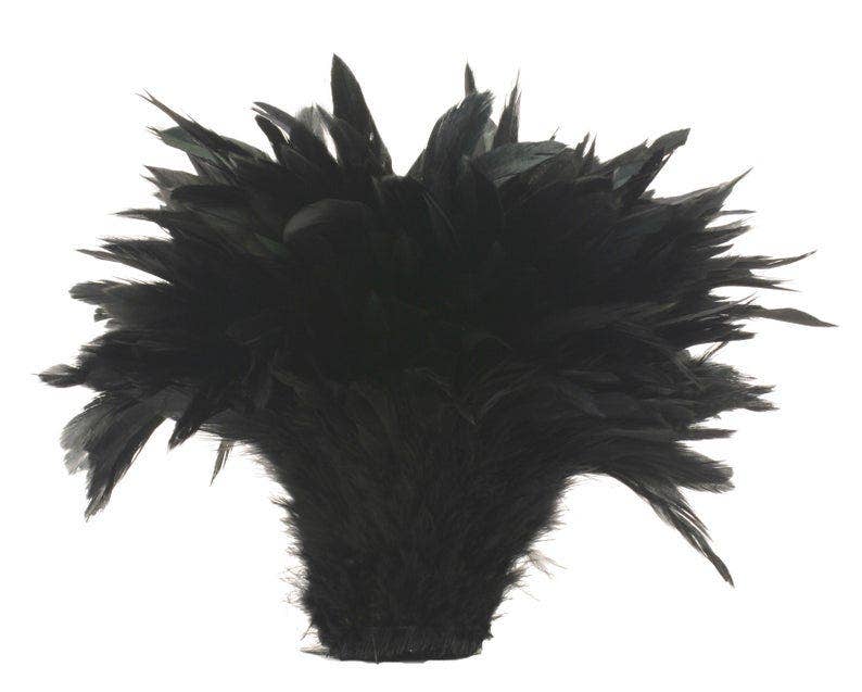 Rooster Schlappen-Half Bronze .50 YD 18" - Black/Iridescent