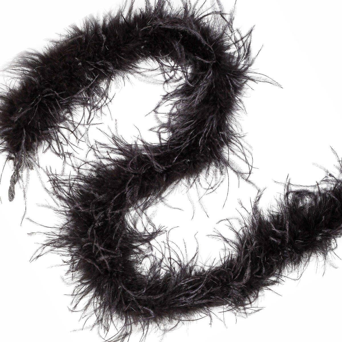 Ostrich Feather Boa - Value Three-Ply - Black