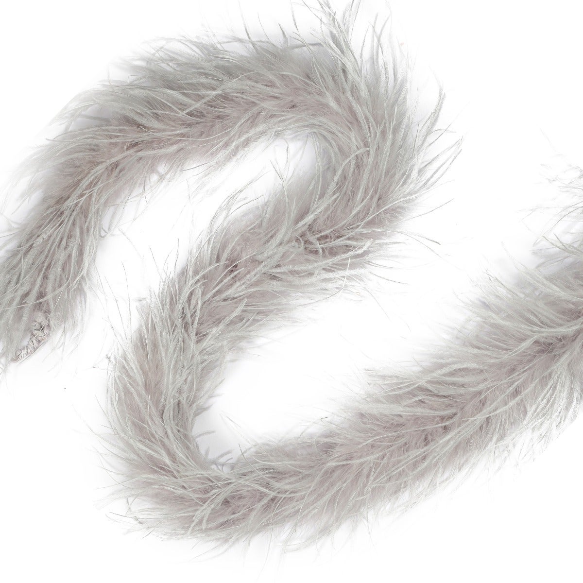 Ostrich Feather Boa - Value Two-Ply - Silver