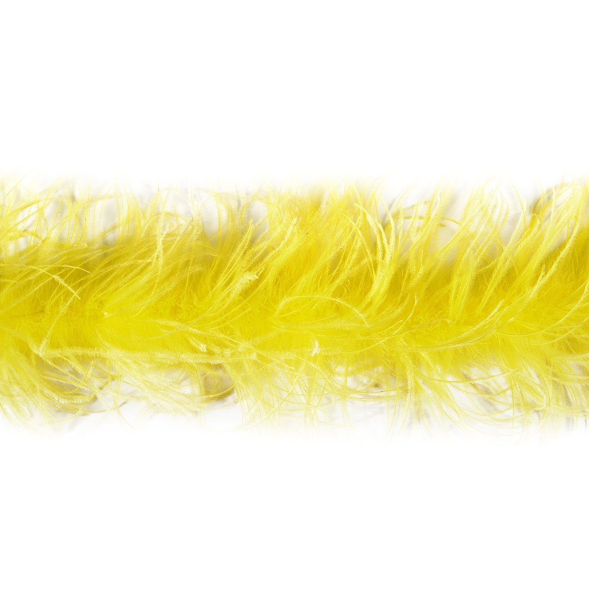 One Ply Ostrich Feather Boa - Lemon