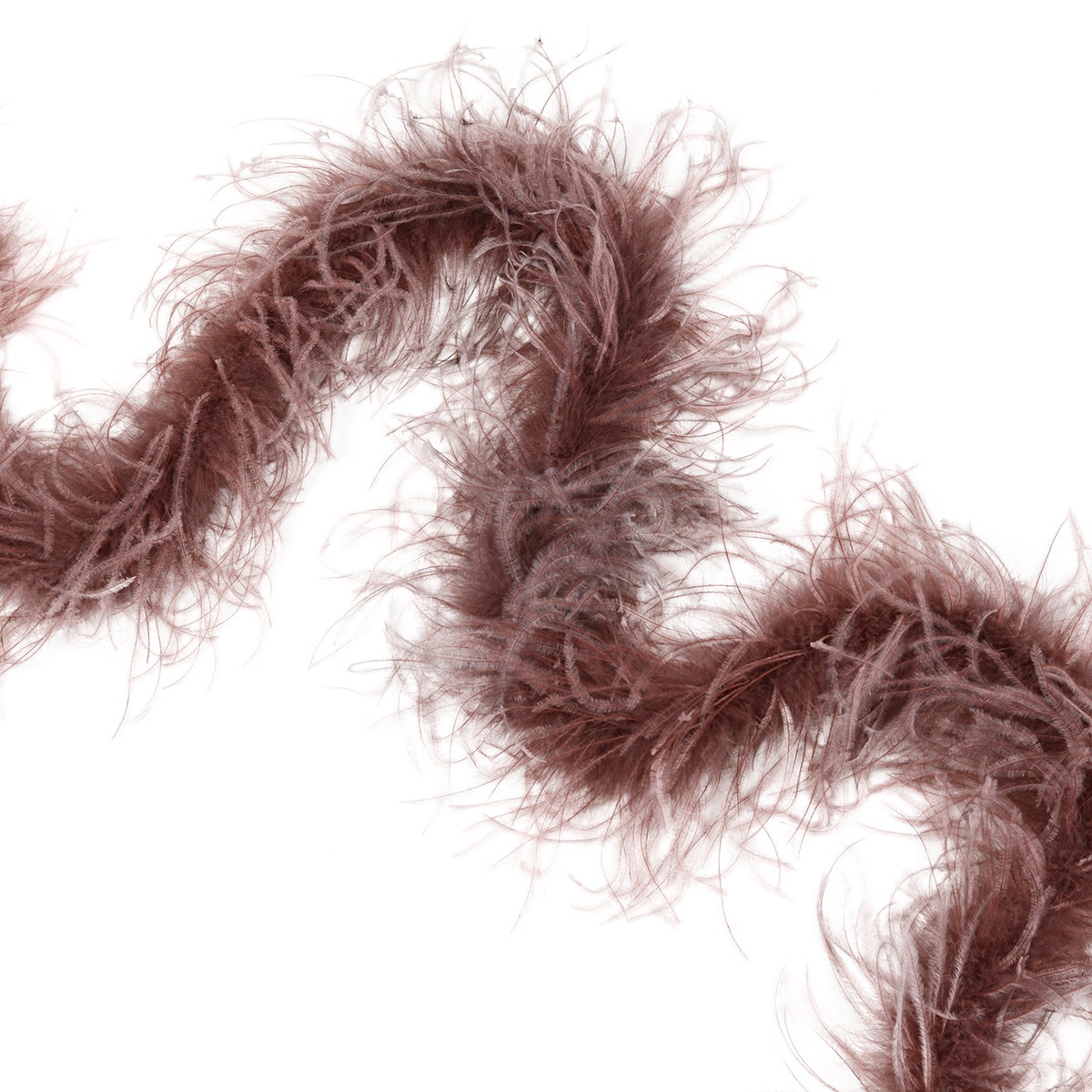 One Ply Ostrich Feather Boa - Dusty Rose