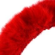 STRUNG TURKEY MARABOU BLOOD QUILL FEATHERS 3-4" - RED