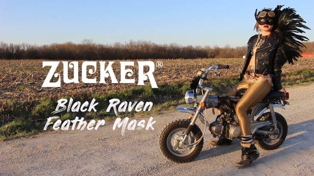 Black Raven Feather Mask