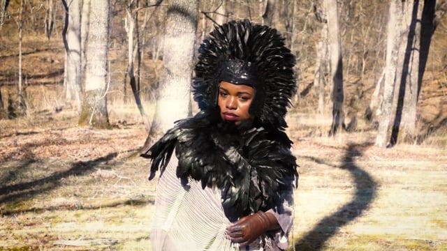 Black Feather Carnival Headdress
