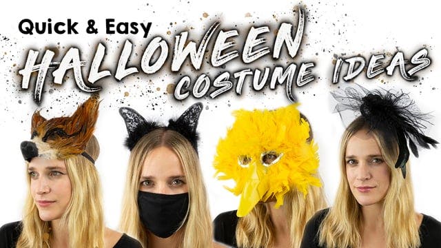 Black and White Feather Panda Mask