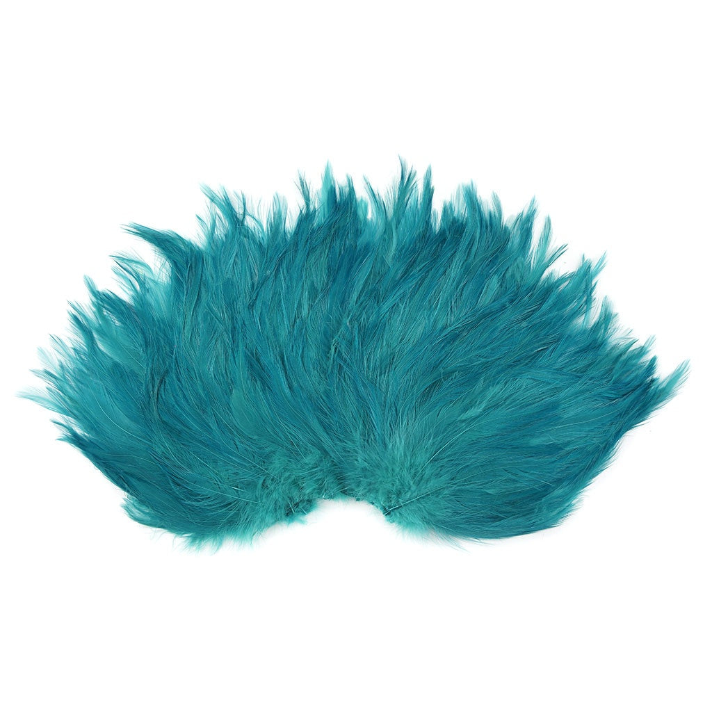Feather Hackle Pads Dyed - Dark Aqua