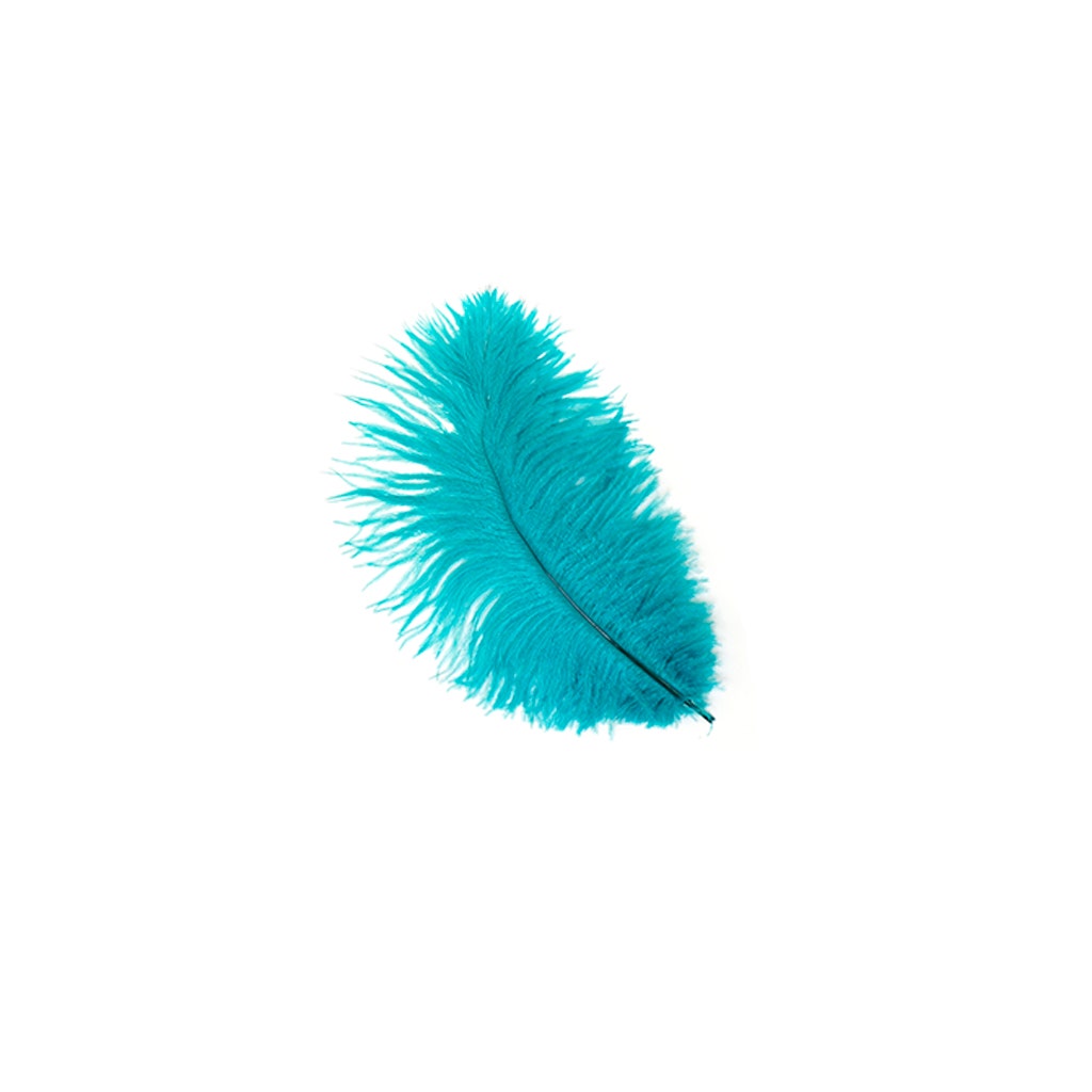 Bulk Feather Ostrich Drabs - 9-12" 1/4 lb Dark Aqua