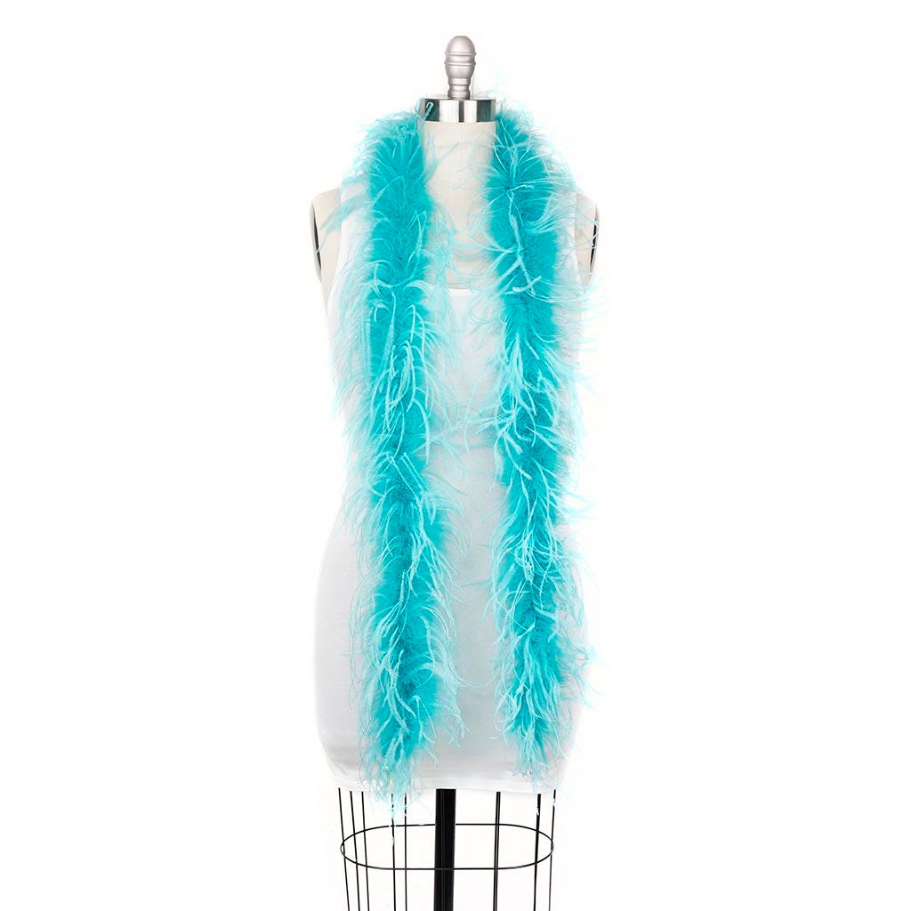 Marabou and Ostrich Feather Boa - Dark Aqua / Light Turquoise