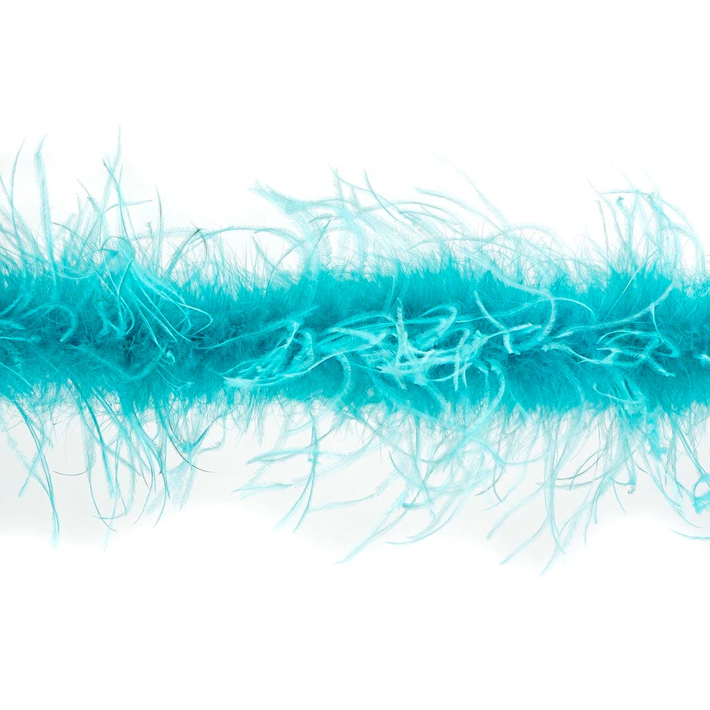 Marabou and Ostrich Feather Boa - Dark Aqua / Light Turquoise
