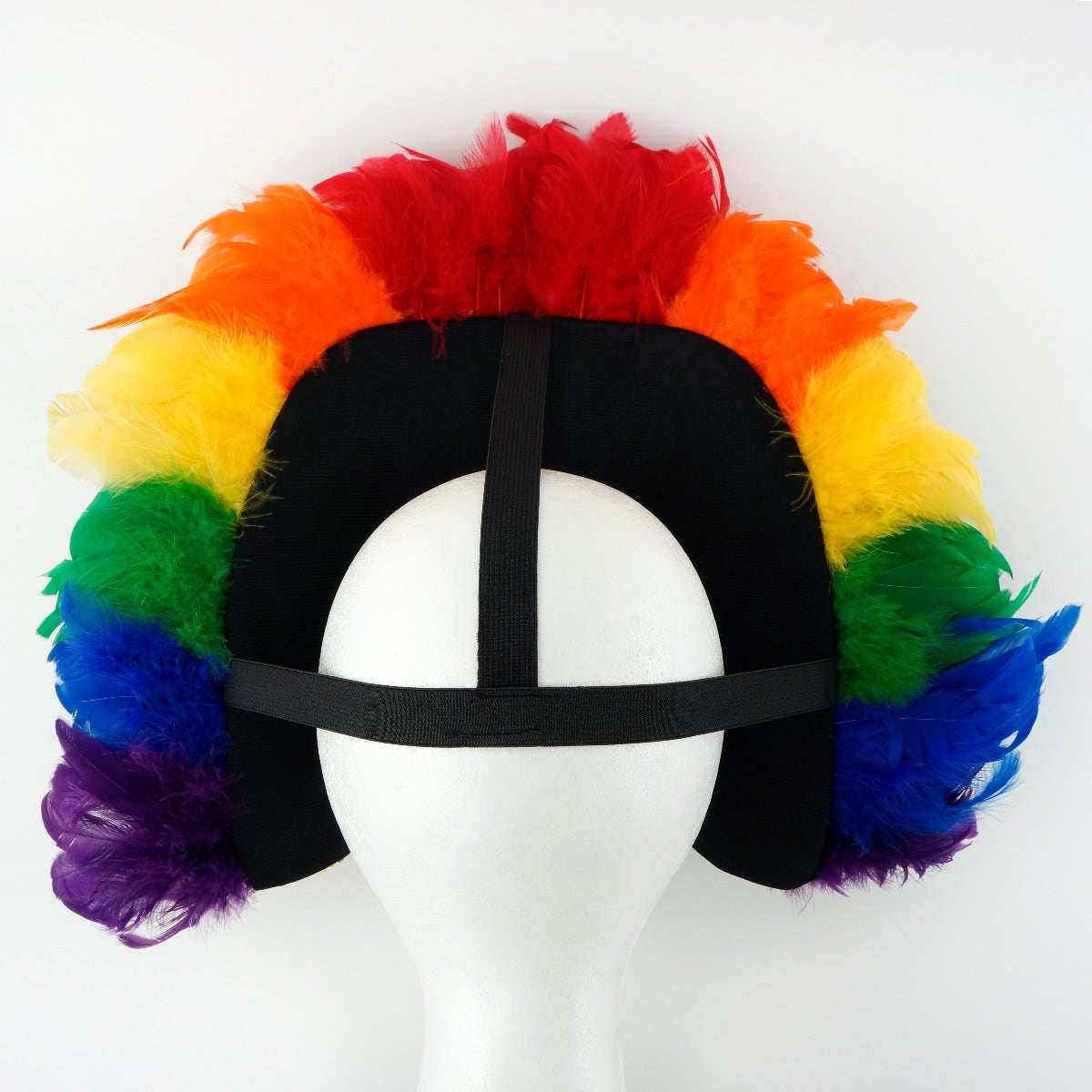 Rainbow & Sequin Feather Headdress