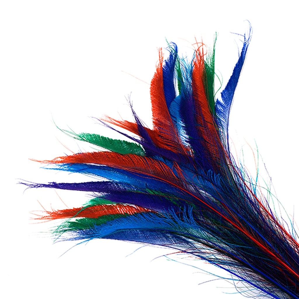 Peacock Swords Bleach Mix Dyed - Jewel Mix