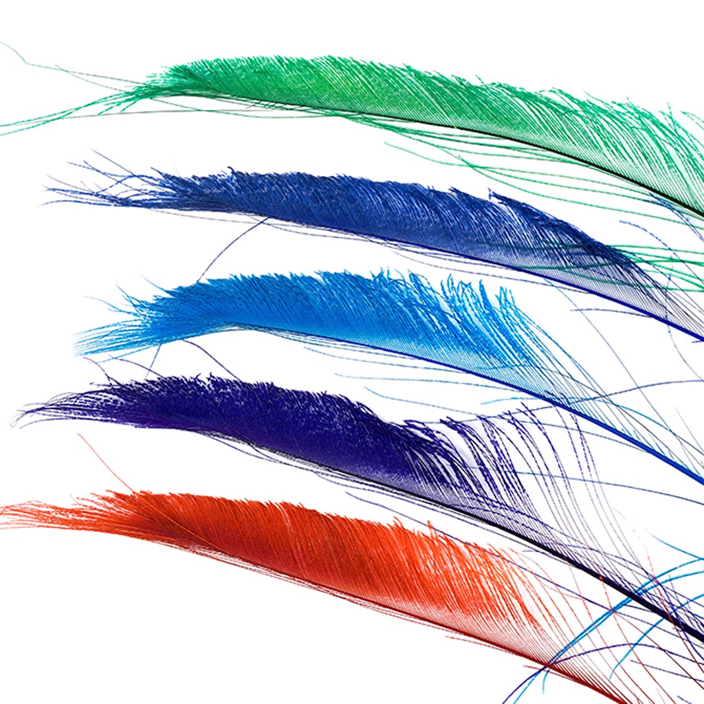 Peacock Swords Bleach Mix Dyed - Jewel Mix