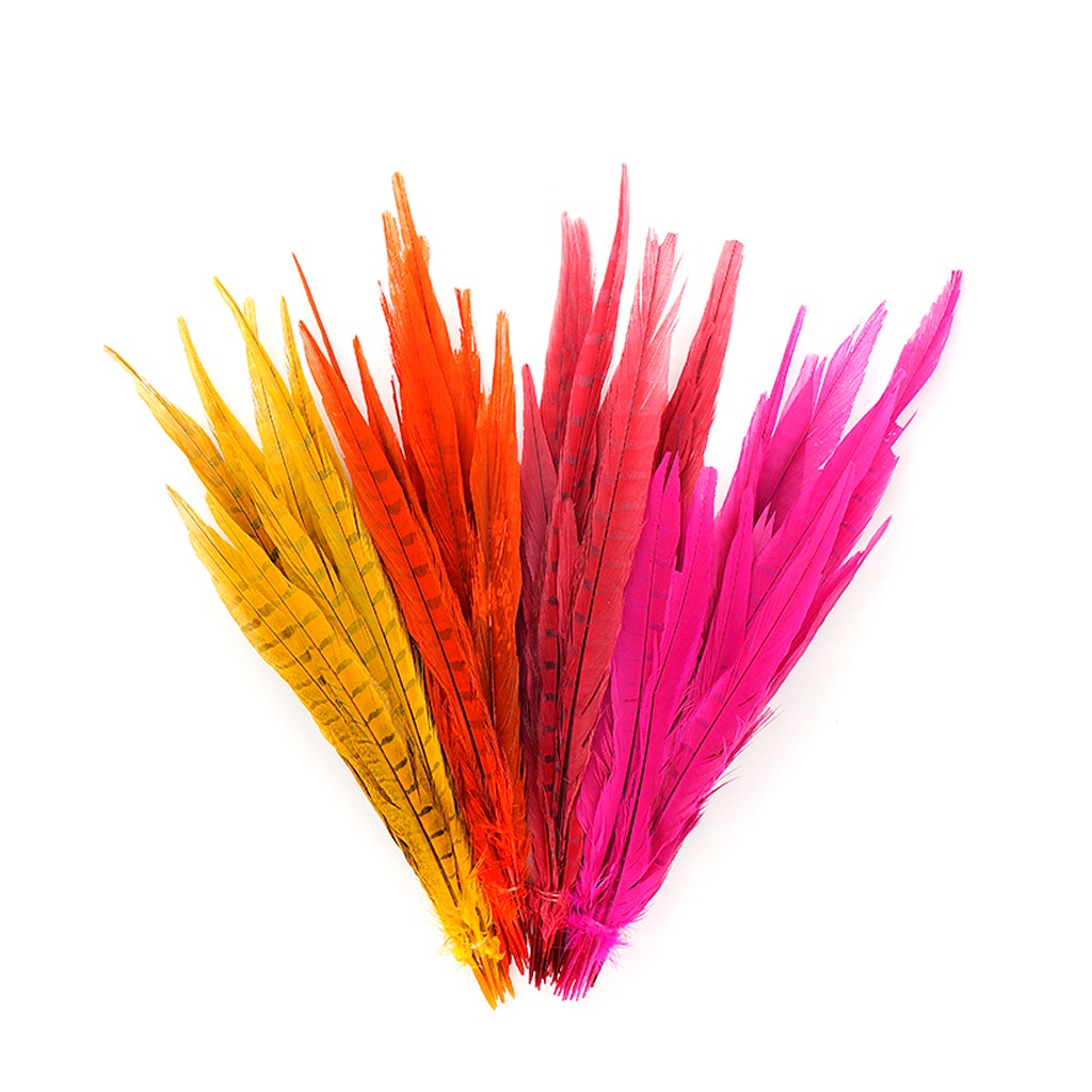Assorted Pheasant Tails Mix Dyed - Fiesta Mix