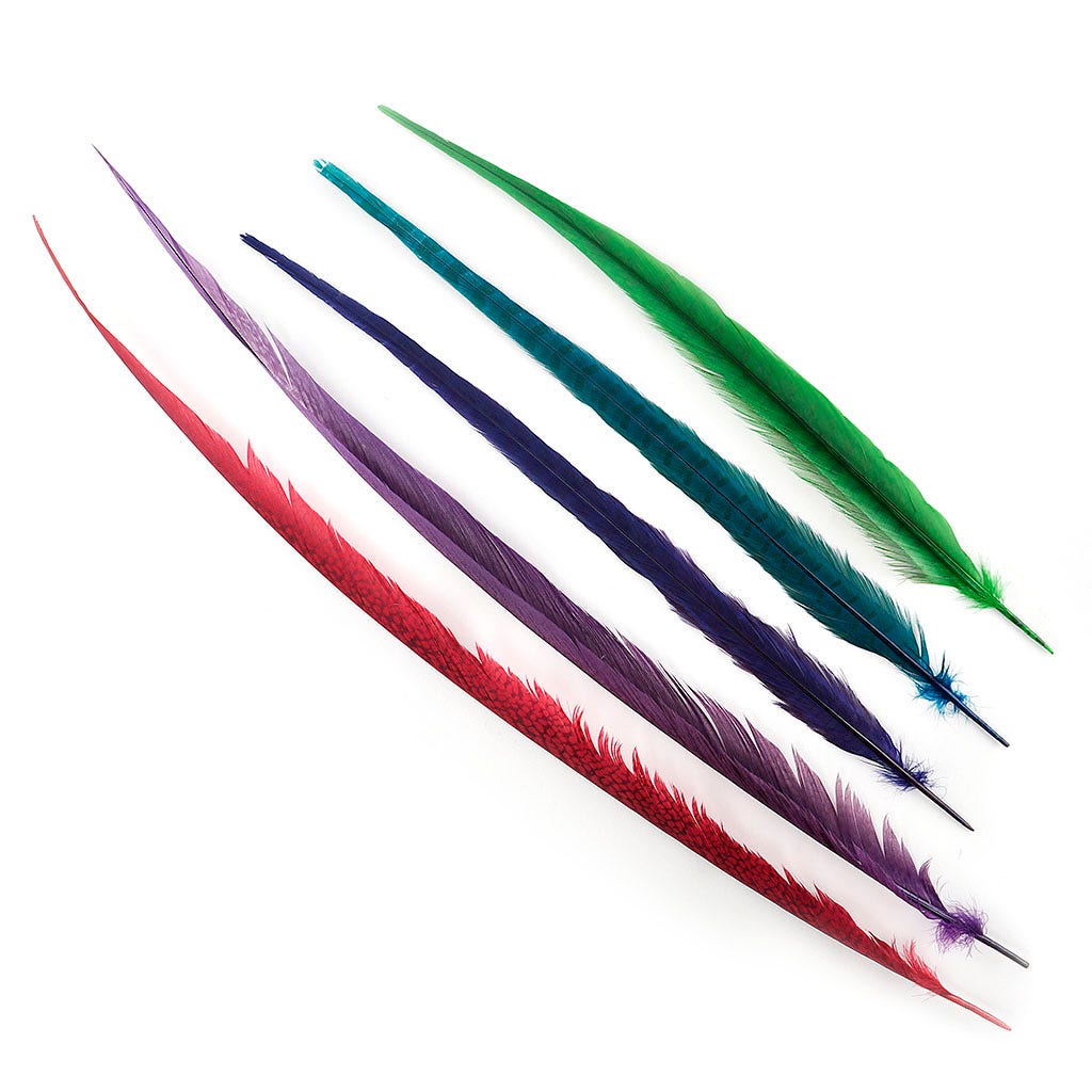 Assorted Pheasant Tails Mix Dyed GEM