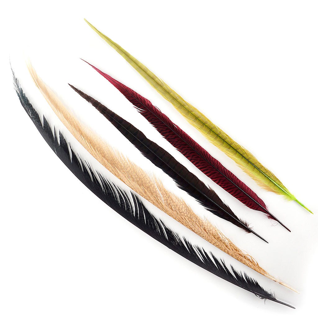 Assorted Pheasant Tails Mix Dyed HARVEST